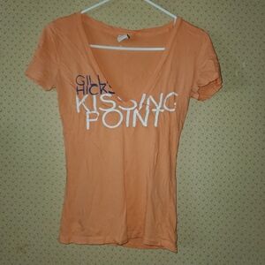 Gilly Hicks Peach V-Neck Tee